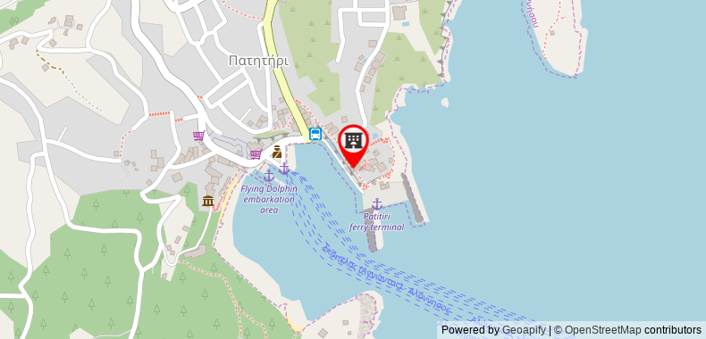Kavos Hotel on maps
