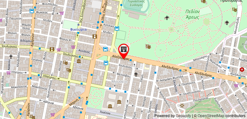 在地图上查看雅典公園麗笙酒店