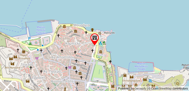 Luxury Seaview Apartment in Corfu Town on maps