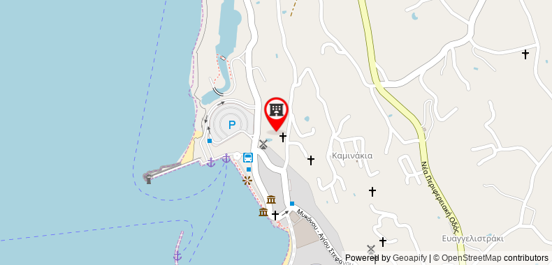 Bản đồ đến Khách sạn Porto Mykonos