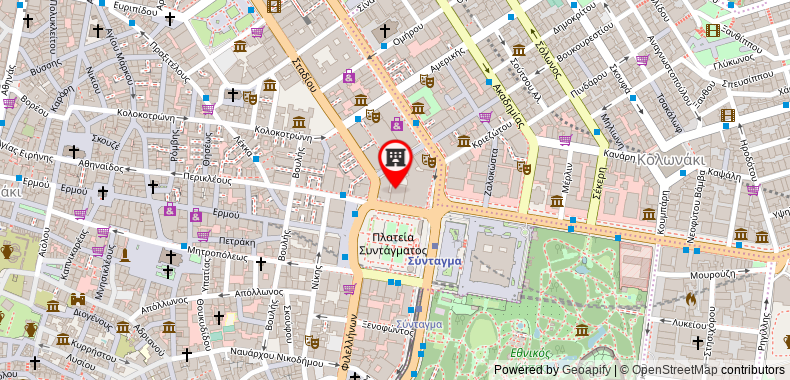 King George, a Luxury Collection Hotel, Athens on maps