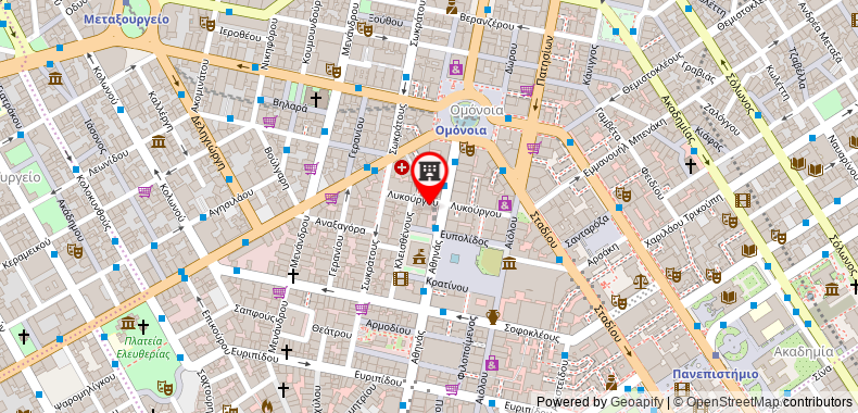 在地图上查看格雷科泰爾雅典娜酒店