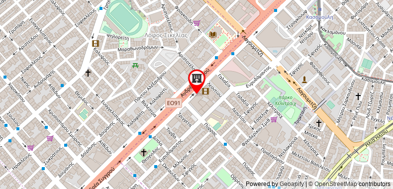 Athens Ledra Hotel on maps