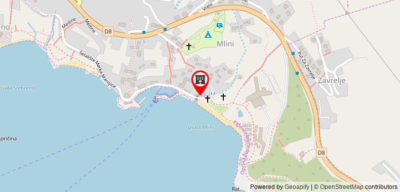 Bản đồ đến Khách sạn Mlini