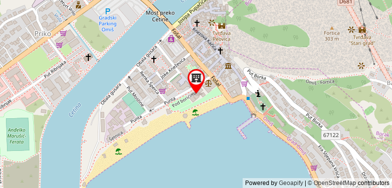 Hotel Plaza Omis on maps