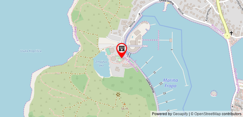 Marina Hotel Resort Frapa - Kopno on maps
