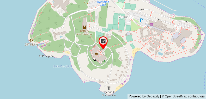 Bản đồ đến Khách sạn Park Plaza Verudela Pula