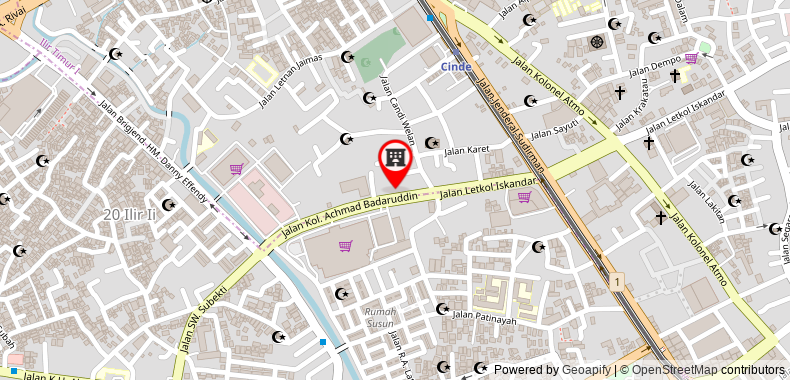 Emilia Hotel By Amazing - Palembang on maps