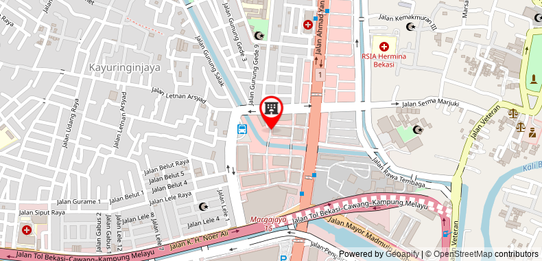 Bản đồ đến Khách sạn The Green Bekasi