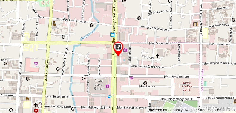 Bản đồ đến Khách sạn Grand Jatra Pekanbaru