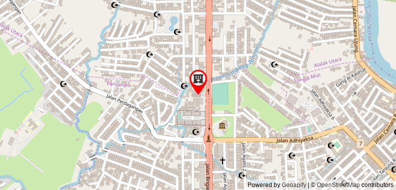 在地图上查看紅門PLUS酒店 - 近藍邦曼￿拉大學