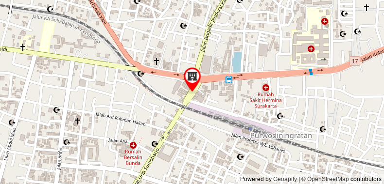 在地图上查看紅多茲酒店@梭羅烏利普蘇莫哈霍
