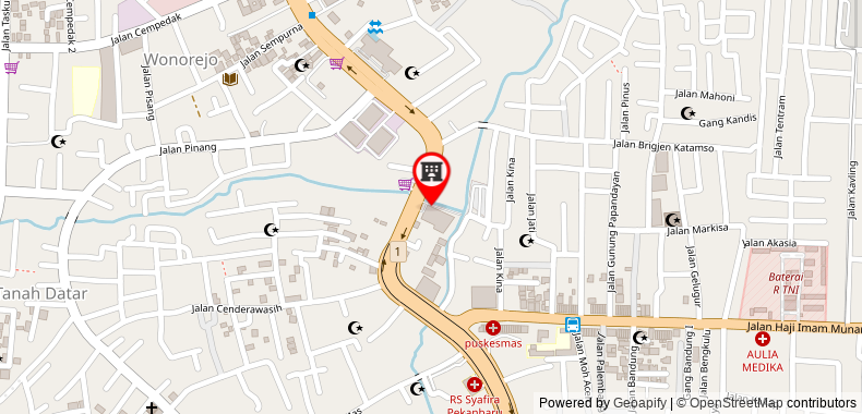 Bản đồ đến Khách sạn Grand Central Pekanbaru