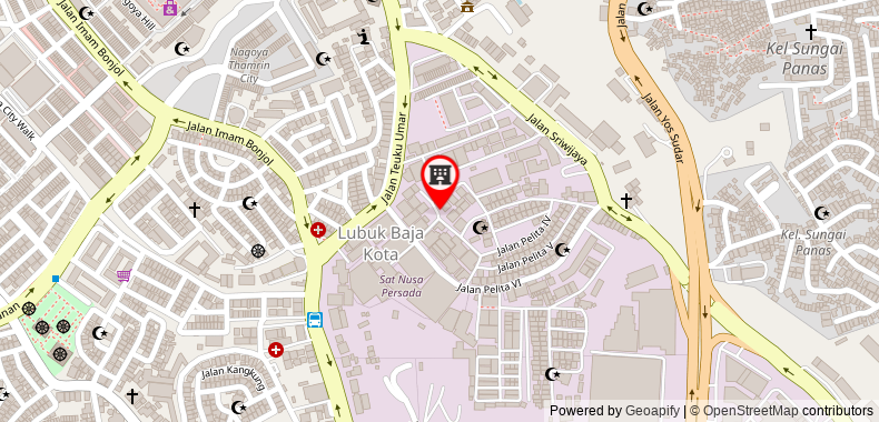 Bản đồ đến Khách sạn Pelita Terang