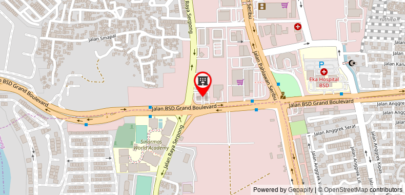 Bản đồ đến Khách sạn POP! BSD City Tangerang