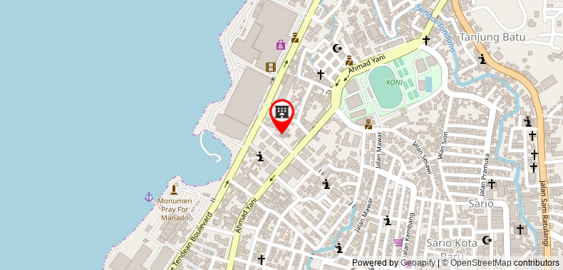 Bản đồ đến RedDoorz near Manado Town Square