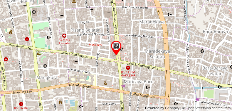 Bản đồ đến Khách sạn Aswin and Spa Makassar
