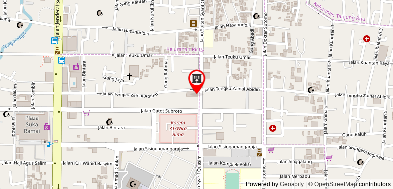 Bản đồ đến Khách sạn Dafam Pekanbaru