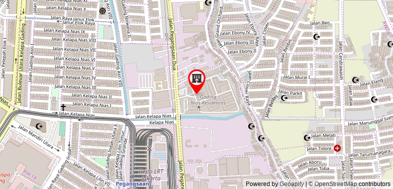 Bản đồ đến Apartemen Gading Nias -Studio Bougenville 8th Fl.
