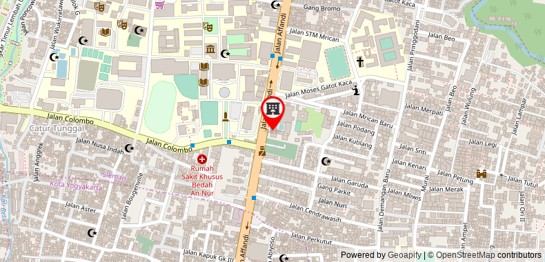 Bản đồ đến Khách sạn Prime Plaza Jogjakarta