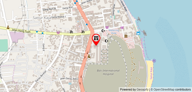 在地图上查看沙努爾普萊姆廣場酒店 - 峇里
