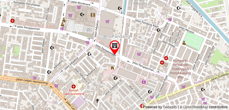 在地图上查看望加錫紅寶石城市景觀酒店