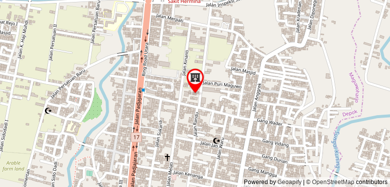 Bản đồ đến Khách sạn University Jogja