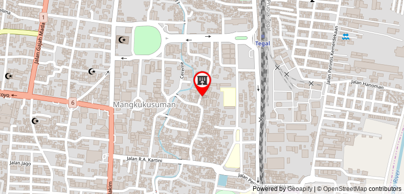 在地图上查看紅多茲Plus伊斯蘭酒店-近特加爾站2號
