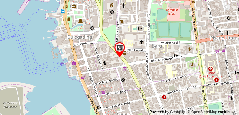 Bản đồ đến Khách sạn Aston Makassar & Convention Center