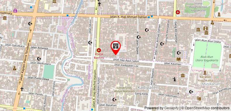 Bản đồ đến Khách sạn Mawar Asri Yogyakarta