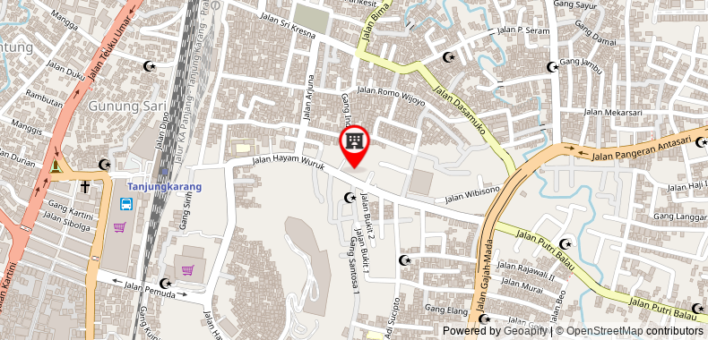 在地图上查看紅多茲Plus酒店 - 楠榜丹絨卡朗2號