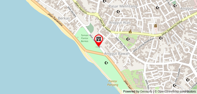 Bản đồ đến Khách sạn Pantai Panjang