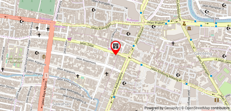 Bản đồ đến Khách sạn MaxOnes at Tidar Surabaya