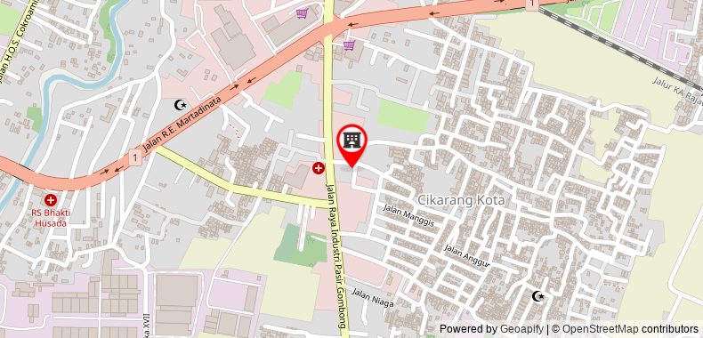 在地图上查看紅色夥伴魯迪客房酒店