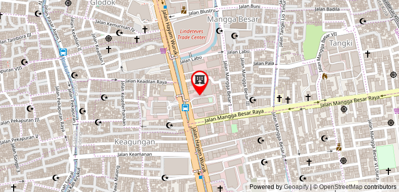 Bản đồ đến Khách sạn Mercure Jakarta Kota