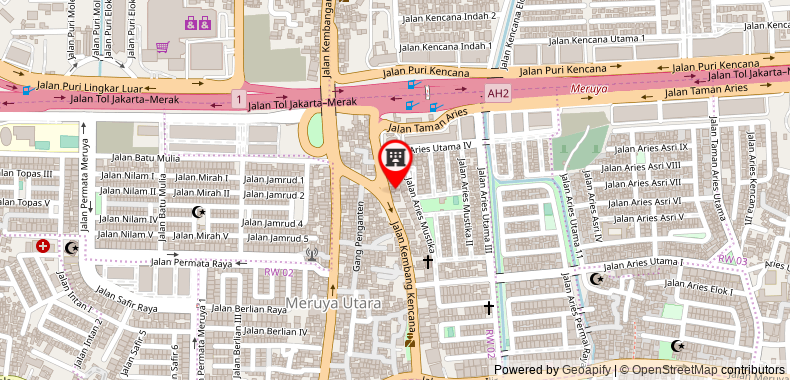 在地图上查看RedDoorz near Puri Indah Lippo Mall 2