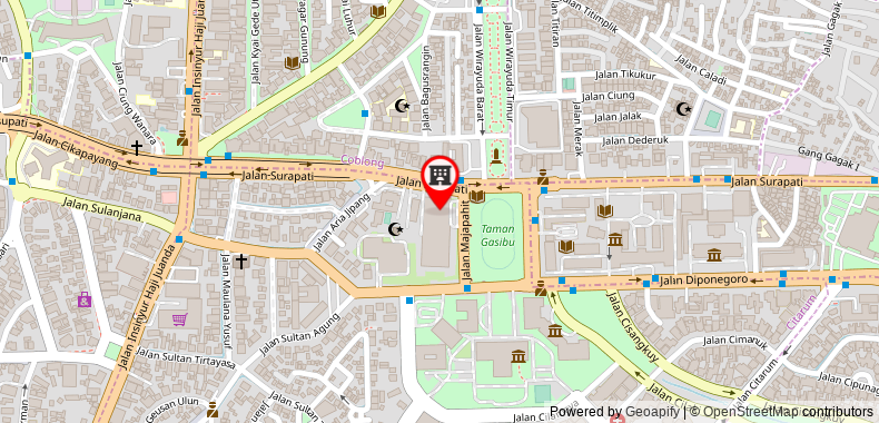 在地图上查看鉑爾曼萬隆市中心大酒店