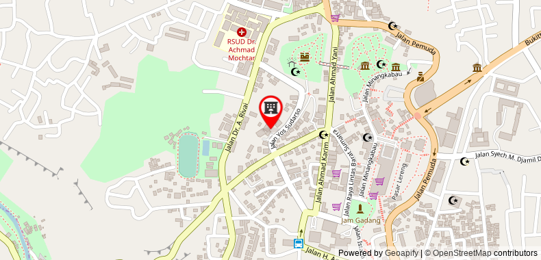 Bản đồ đến Khách sạn Grand Rocky Bukittinggi