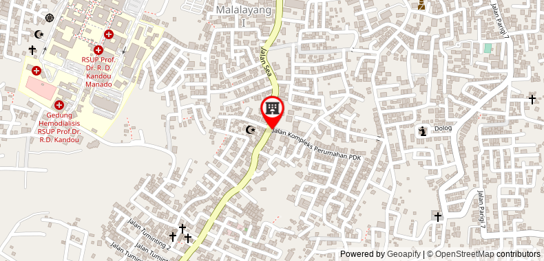 在地图上查看紅多茲酒店@馬那多瑪拉拉揚2號