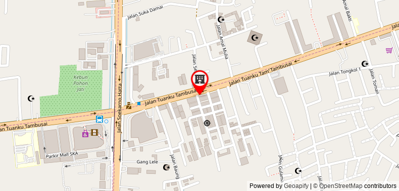 Bản đồ đến RedDoorz near Mall SKA Pekanbaru