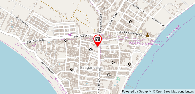 Bản đồ đến Khách sạn OYO 609 Ms Pangandaran