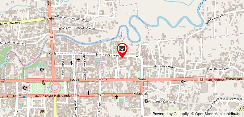 Bản đồ đến Khách sạn The Priangan I Yos Sudarso