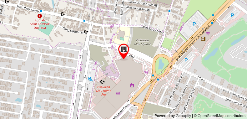 Bản đồ đến Comfy studio on top of Pakuwon Mall(West Surabaya)