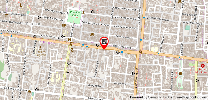 在地图上查看日惹馬里奧波羅阿斯頓阿拉納酒店及會議中心