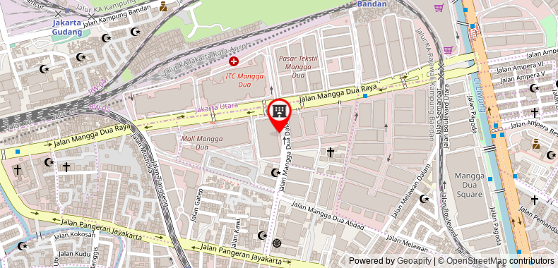 Bản đồ đến Khách sạn Le Grandeur Mangga Dua
