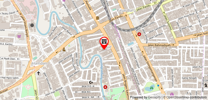 在地图上查看紅多茲Plus酒店@棉蘭卡塔姆索森特裡姆