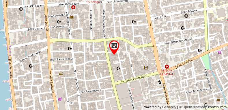 Bản đồ đến Khách sạn Rocky Plaza Padang