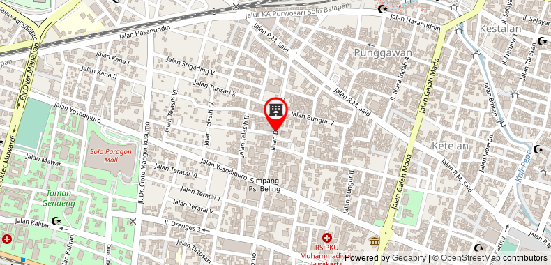 RedDoorz Plus near Solo Paragon Mall on maps