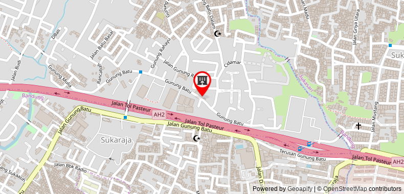 Bản đồ đến Apartemen gateway Pasteur Bandung