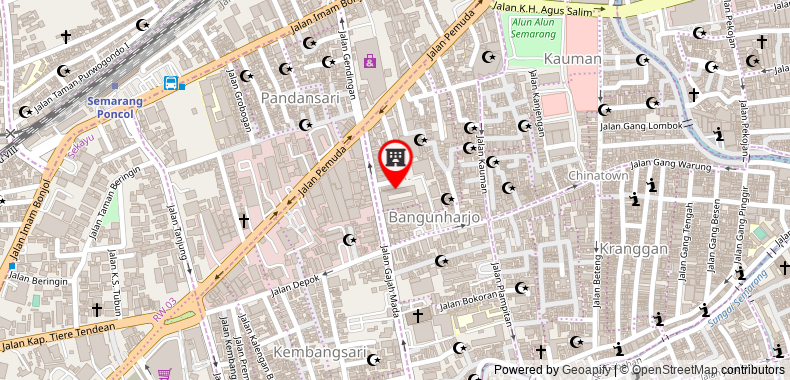 在地图上查看尚緹酒店 - 印尼藤特雷姆酒店管理公司